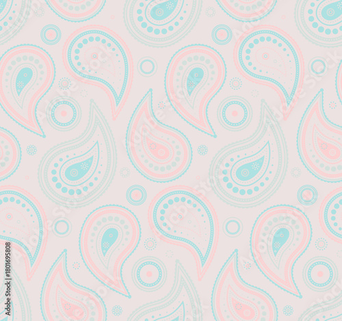 Retro old-fashioned with motif flower. Paisley meadow by eco material. Invitation textured and awesome tribal.