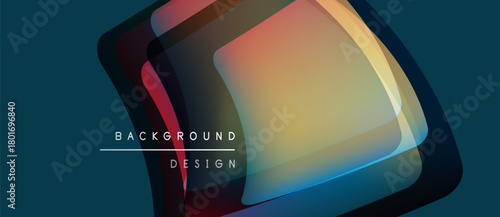 Photos Abstract geometric shapes overlap, creating vibrant color gradients