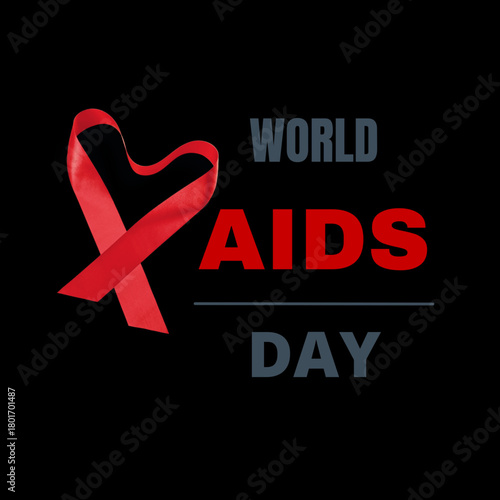 World AIDS Day background design. December 1st, World AIDS awareness and prevention. Vector illustration