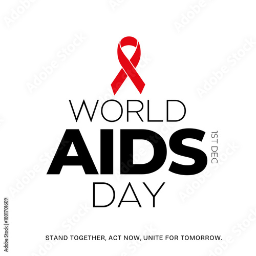 World AIDS Day background design. December 1st, World AIDS awareness and prevention. Vector illustration