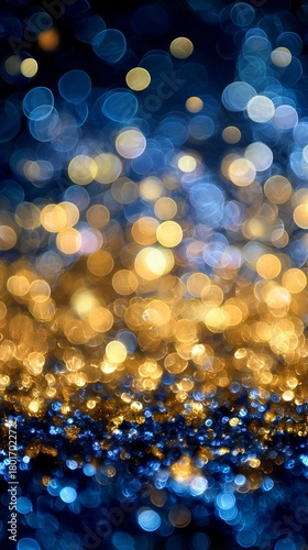 Colorful Bokeh Lights Create a Dreamy Atmosphere During an Evening Event
