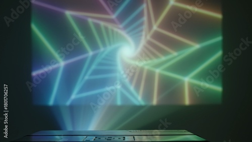 Wallpaper Mural Abstract Colorful Light Projection on a Screen Torontodigital.ca