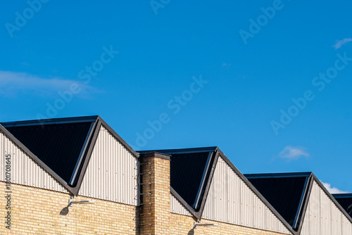 Wallpaper Mural A vibrant composition where architecture in stockholm merges with geometry, contrast and color through minimalism and a striking facade shaped by hard light, urban pattern and modern design Torontodigital.ca