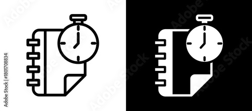 Timer whiteblack icon