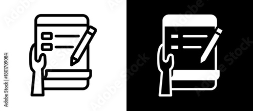 To Do List whiteblack icon