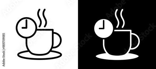 Coffee Break whiteblack icon