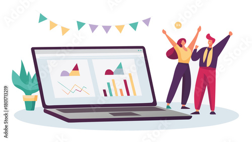 Detailed digital painting of a modern laptop on a clean desk showcasing a creative workspace with vibrant colors and a professional aesthetic