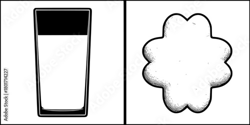 Whimsical Dairyscape: Milky Dream | Clean, isolated vector art for creative projects.