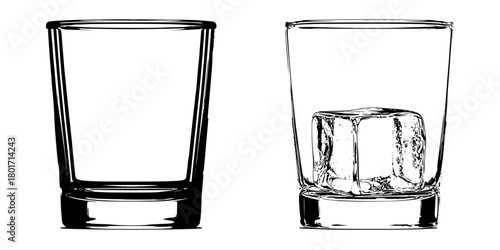 Elegance simplicity: modern twist classic glassware | Clean, isolated vector art for creative projects.