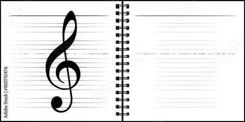 Elegant Musical Notations Piano Keyboard | Clean, isolated vector art for creative projects.