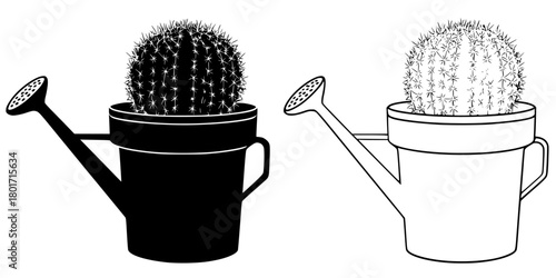 Cactus Care: Guide Keeping Desert Friends Happy | Clean, isolated vector art for creative projects.