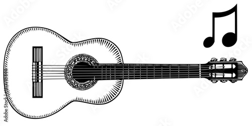 Elegant Melodies: Musical Journey | Clean, isolated vector art for creative projects.