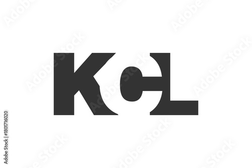 KCL logo design. Initial letter K C L bold font style for tech startups, consulting, corporate branding. Creative company name, headlines typography identity, trendy logotype.