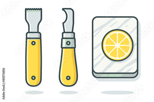 Citrus zester and channel knife essential bar tools for cocktail garnishing