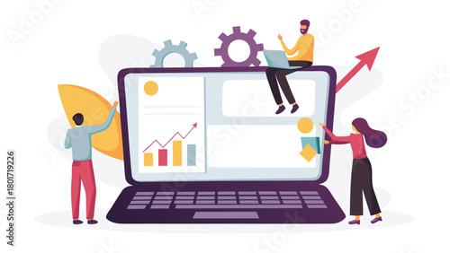 Vibrant digital painting showcasing a diverse group of people actively collaborating and brainstorming ideas in a modern colorful workspace symbolizing teamwork and innovation