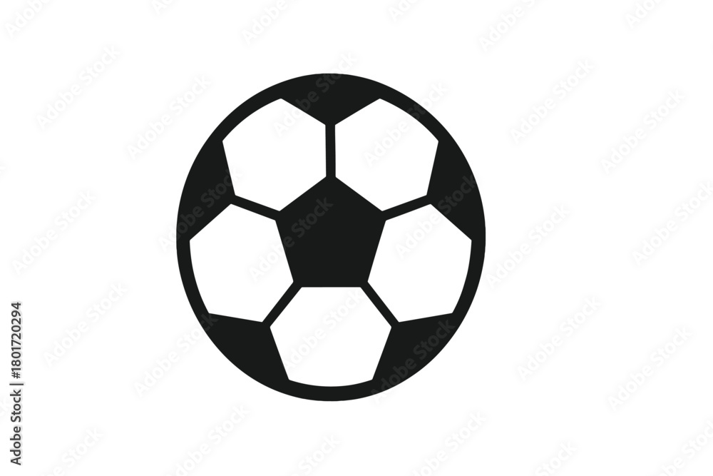 Obraz premium Classic black and white soccer ball icon graphic design element
