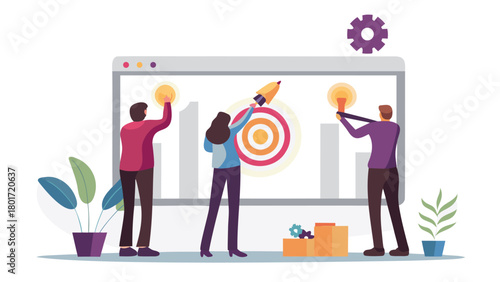 Vibrant and detailed digital illustration of a diverse group of people collaborating and celebrating together rendered in a rich cmyk color palette with dynamic lighting and expressive brushstrokes