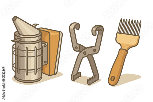 Essential Beekeeping Tools Smoker Hive Tool and Brush Set