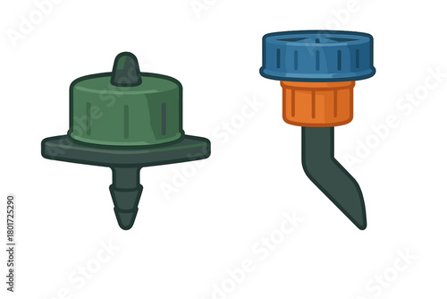 Plastic drip irrigation emitters for efficient garden watering systems