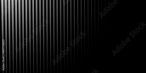 Photos Abstract dark background with vertical metallic lines and shadows