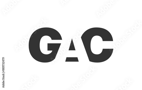 GAC logo design. Initial letter G A C bold font style for tech startups, consulting, corporate branding. Creative company name, headlines typography identity, trendy logotype.