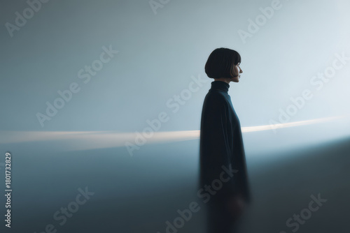 digital shadow of person analyzing behavior and predicting mistakes powered by emotional intelligence