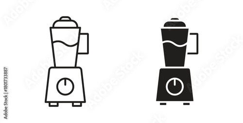 Blender icon line and filled style suitable for web and mobile application