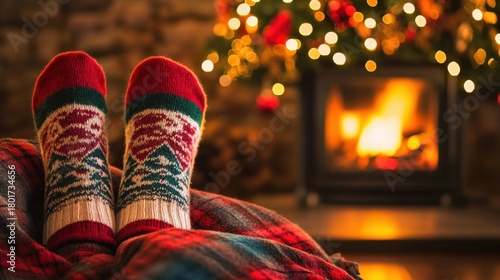 Cozy Christmas Fireside Feet.