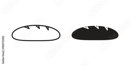 Bread loaf icon line and filled style suitable for web and mobile application