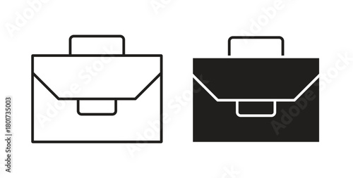 Briefcase icon line and filled style suitable for web and mobile application