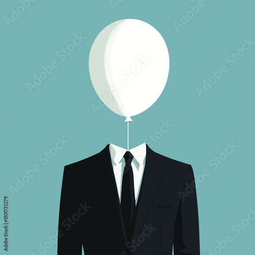 A human figure wearing a formal black suit