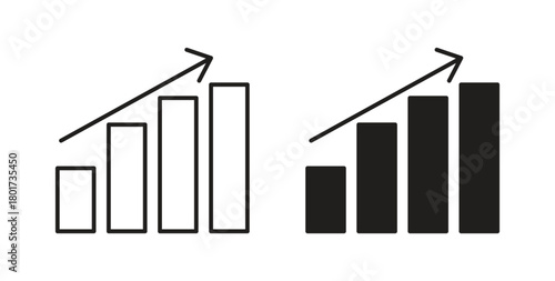 Business growth icon line and filled style suitable for web and mobile application