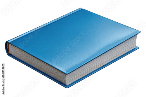 Blue hardcover book isolated on a transparent background 1