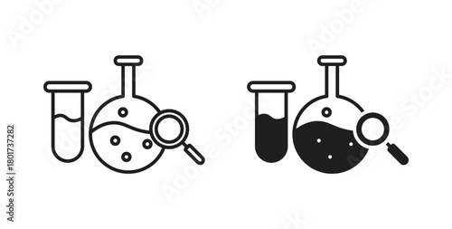 Chemistry icon line and filled style suitable for web and mobile application