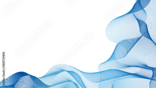 流れるようなライン  青いデジタルイメージ背景素材
Flowing lines blue digital image background material