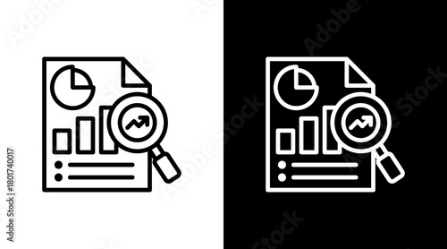 Market Research With Icon Set Design