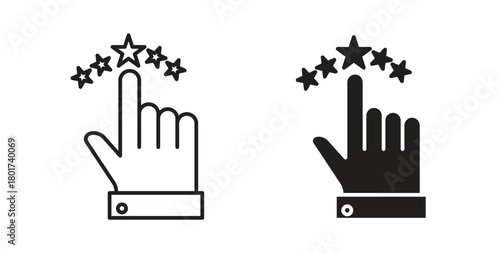 Customer feedback icon line and filled style suitable for web and mobile application