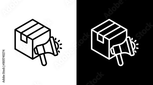 Product Promotion With Icon Set Design