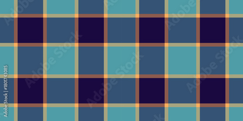 Geometric pattern featuring intersecting blue, teal, and tan lines. Creates a classic, woven texture. Use for backgrounds, textiles, or design projects. Versatile  timeless.