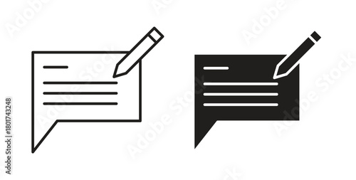 Feedback icon line and filled style suitable for web and mobile application