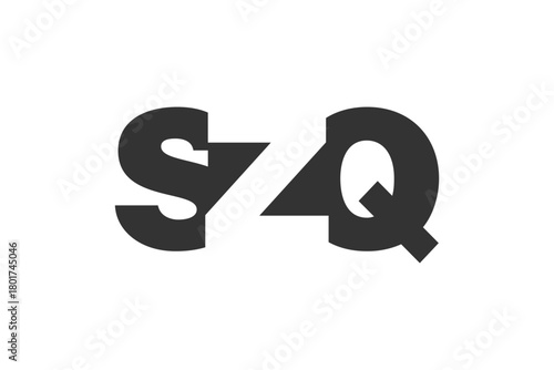 SZQ logo design. Initial letter S Z Q bold font style for tech startups, consulting, corporate branding. Creative company name, headlines typography identity, trendy logotype.