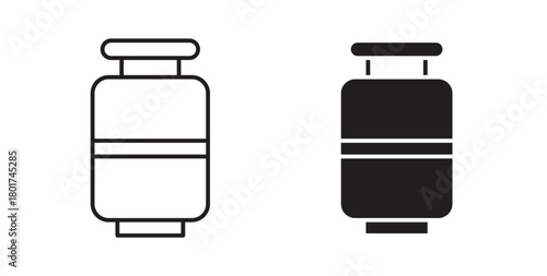 Gas cylinders icon line and filled style suitable for web and mobile application