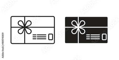 Gift voucher icon line and filled style suitable for web and mobile application