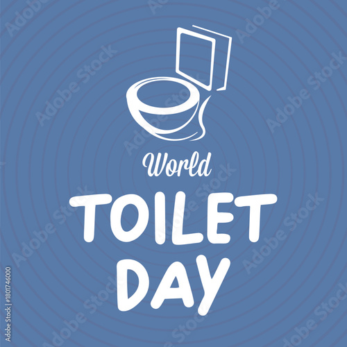 world toilet day banner and poster design template wit toilet bowl icon
