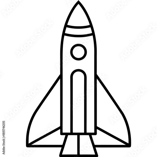 Illustration of a rocket ship for space travel