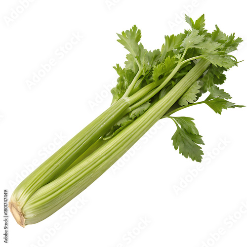 Fresh green onion isolated on a transparent background
