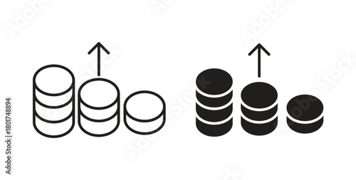 Income icon line and filled style suitable for web and mobile application