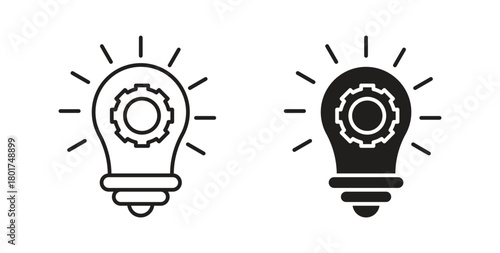 Innovation icon line and filled style suitable for web and mobile application