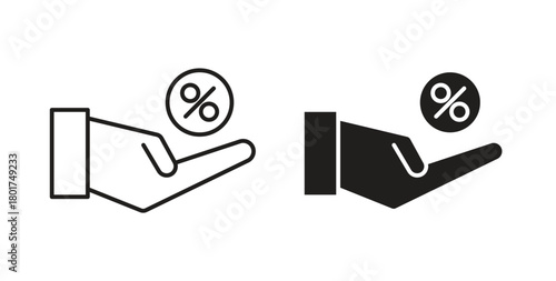 Interest icon line and filled style suitable for web and mobile application