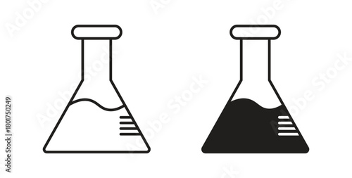Lab flask icon line and filled style suitable for web and mobile application